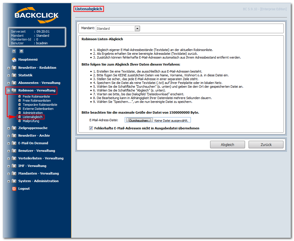 Listenabgleich_Email_Marketing_Software_BACKCLICK